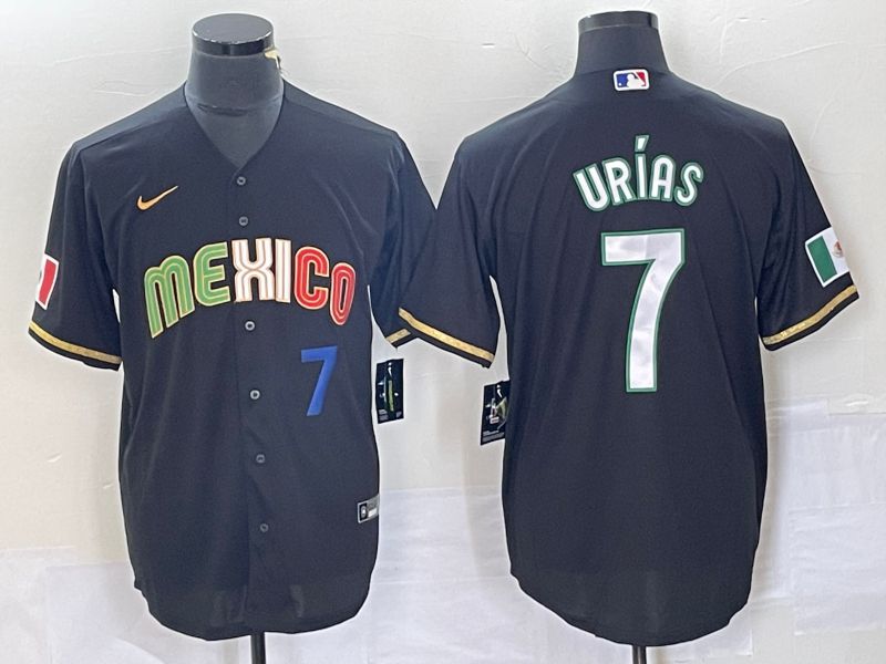 Men 2023 World Cub Mexico #7 Urias Black Nike MLB Jersey style 91826->more jerseys->MLB Jersey